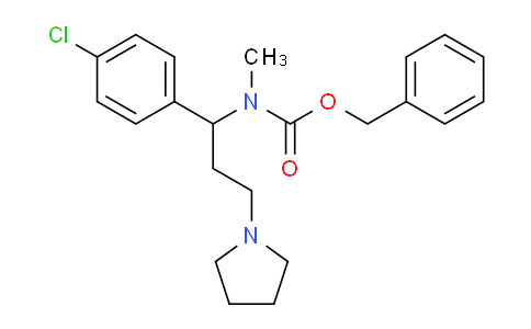 CAS No. 675602-82-1, Benzyl (1-(4-chlorophenyl)-3-(pyrrolidin-1-yl)propyl)(methyl)carbamate