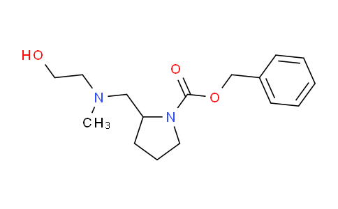 CAS No. 1353986-75-0, Benzyl 2-(((2-hydroxyethyl)(methyl)amino)methyl)pyrrolidine-1-carboxylate