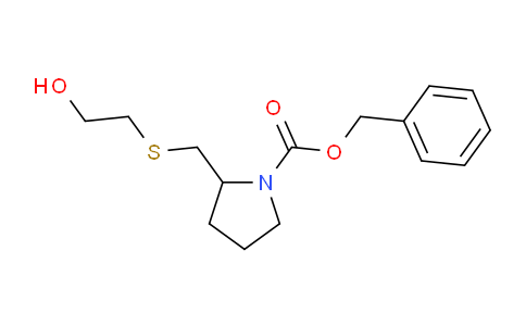 CAS No. 1353961-04-2, Benzyl 2-(((2-hydroxyethyl)thio)methyl)pyrrolidine-1-carboxylate
