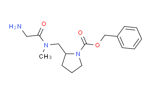 CAS No. 1353960-64-1, Benzyl 2-((2-amino-N-methylacetamido)methyl)pyrrolidine-1-carboxylate