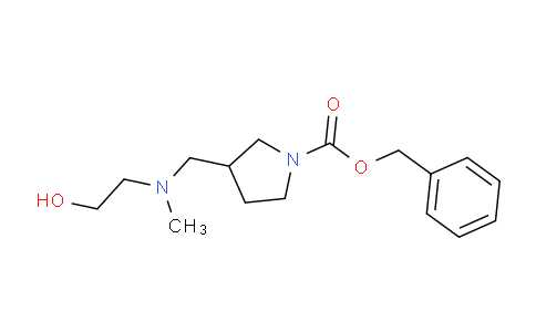CAS No. 1353952-95-0, Benzyl 3-(((2-hydroxyethyl)(methyl)amino)methyl)pyrrolidine-1-carboxylate