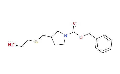 CAS No. 1353962-86-3, Benzyl 3-(((2-hydroxyethyl)thio)methyl)pyrrolidine-1-carboxylate