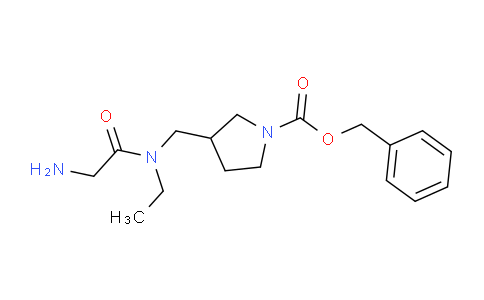 CAS No. 1353959-96-2, Benzyl 3-((2-amino-N-ethylacetamido)methyl)pyrrolidine-1-carboxylate