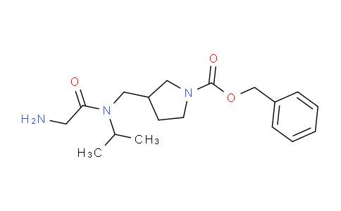 CAS No. 1353987-34-4, Benzyl 3-((2-amino-N-isopropylacetamido)methyl)pyrrolidine-1-carboxylate