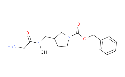 CAS No. 1353954-95-6, Benzyl 3-((2-amino-N-methylacetamido)methyl)pyrrolidine-1-carboxylate