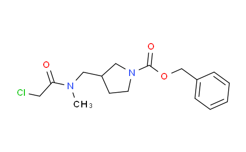 CAS No. 1353988-40-5, Benzyl 3-((2-chloro-N-methylacetamido)methyl)pyrrolidine-1-carboxylate