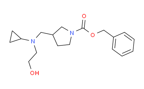 CAS No. 1353955-59-5, Benzyl 3-((cyclopropyl(2-hydroxyethyl)amino)methyl)pyrrolidine-1-carboxylate