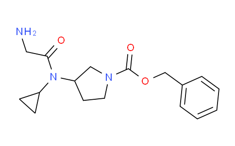 CAS No. 1353946-93-6, Benzyl 3-(2-amino-N-cyclopropylacetamido)pyrrolidine-1-carboxylate
