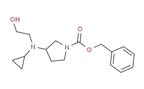 CAS No. 1353957-57-9, Benzyl 3-(cyclopropyl(2-hydroxyethyl)amino)pyrrolidine-1-carboxylate