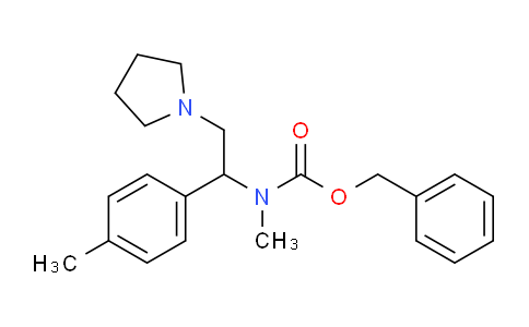 CAS No. 675602-72-9, Benzyl methyl(2-(pyrrolidin-1-yl)-1-(p-tolyl)ethyl)carbamate