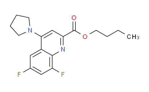 CAS No. 1951439-91-0, Butyl 6,8-difluoro-4-(pyrrolidin-1-yl)quinoline-2-carboxylate