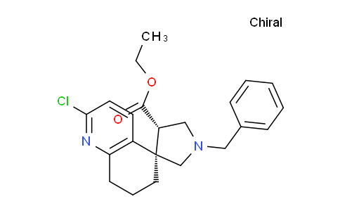 CAS No. 1355612-03-1, cis-Ethyl 1-benzyl-2'-chloro-7',8'-dihydro-6'H-spiro[pyrrolidine-3,5'-quinoline]-4-carboxylate