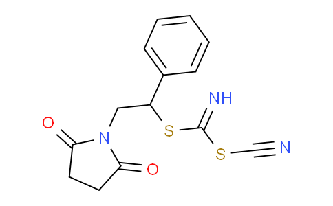CAS No. 353254-68-9, Cyanic (S-(2-(2,5-dioxopyrrolidin-1-yl)-1-phenylethyl) carbonimidothioic) thioanhydride