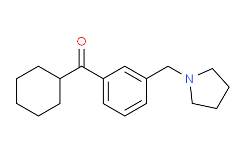 MC667854 | 898771-00-1 | Cyclohexyl 3-(pyrrolidinomethyl)phenyl ketone