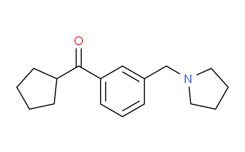 CAS No. 898770-98-4, Cyclopentyl 3-(pyrrolidinomethyl)phenyl ketone