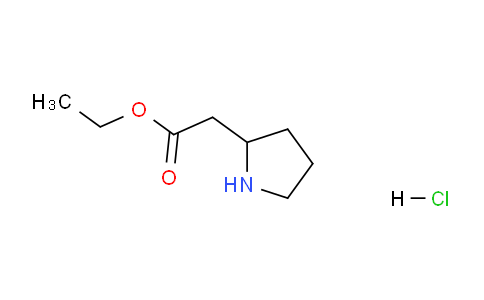 CAS No. 1251923-73-5, Ethyl 2-(pyrrolidin-2-yl)acetate hydrochloride