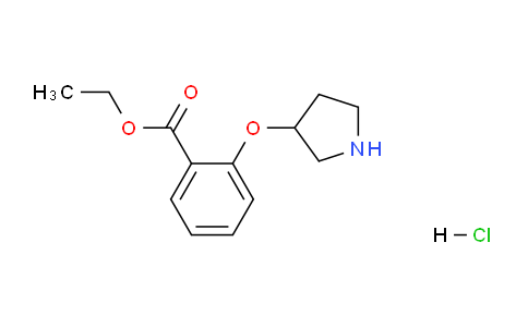CAS No. 1220032-96-1, Ethyl 2-(pyrrolidin-3-yloxy)benzoate hydrochloride