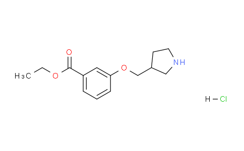 CAS No. 1219949-37-7, Ethyl 3-(pyrrolidin-3-ylmethoxy)benzoate hydrochloride