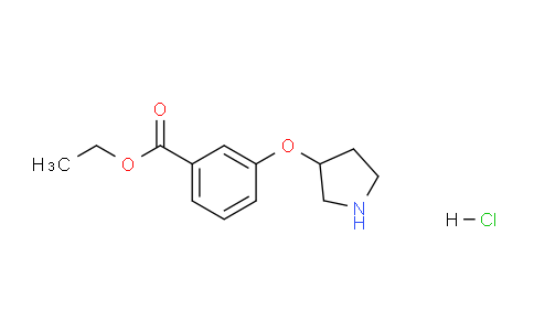 CAS No. 1219960-96-9, Ethyl 3-(pyrrolidin-3-yloxy)benzoate hydrochloride