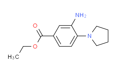 CAS No. 343594-44-5, Ethyl 3-amino-4-(pyrrolidin-1-yl)benzoate