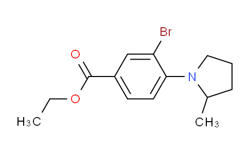 CAS No. 1131594-58-5, Ethyl 3-bromo-4-(2-methylpyrrolidin-1-yl)benzoate