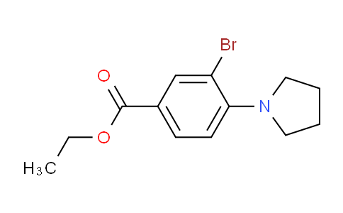 CAS No. 1131594-39-2, Ethyl 3-bromo-4-(pyrrolidin-1-yl)benzoate