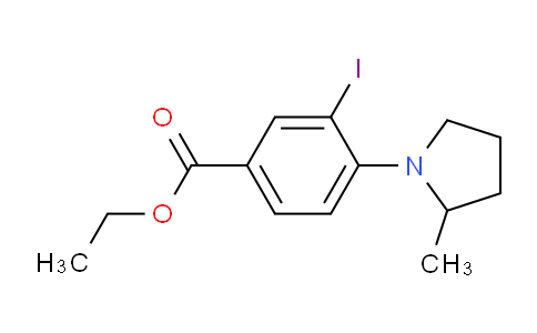 CAS No. 1131614-82-8, Ethyl 3-iodo-4-(2-methylpyrrolidin-1-yl)benzoate