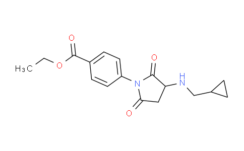 CAS No. 1415719-11-7, Ethyl 4-(3-((cyclopropylmethyl)amino)-2,5-dioxopyrrolidin-1-yl)benzoate