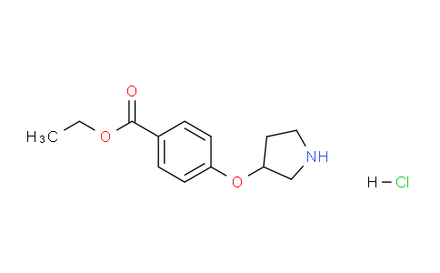 CAS No. 1220036-41-8, Ethyl 4-(pyrrolidin-3-yloxy)benzoate hydrochloride