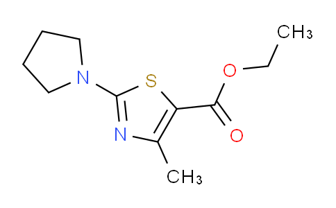 CAS No. 950269-69-9, Ethyl 4-methyl-2-(pyrrolidin-1-yl)thiazole-5-carboxylate