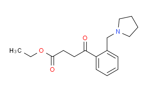 CAS No. 898775-27-4, Ethyl 4-oxo-4-[2-(pyrrolidinomethyl)phenyl]butyrate