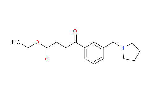 CAS No. 898771-02-3, Ethyl 4-oxo-4-[3-(pyrrolidinomethyl)phenyl]butyrate
