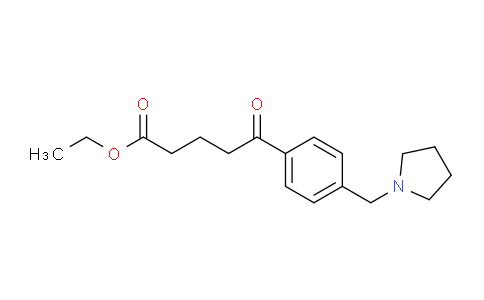 CAS No. 898777-10-1, Ethyl 5-oxo-5-[(4-pyrrolidinomthyl)phenyl]valerate