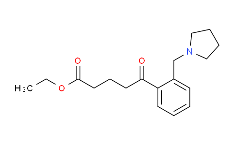 CAS No. 898775-30-9, Ethyl 5-oxo-5-[2-(pyrrolidinomethyl)phenyl]valerate