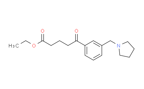 CAS No. 898771-04-5, Ethyl 5-oxo-5-[3-(pyrrolidinomethyl)phenyl]valerate
