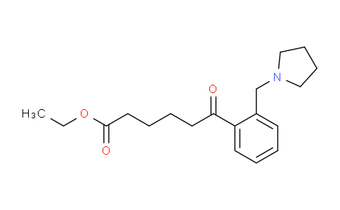 CAS No. 898775-33-2, Ethyl 6-oxo-6-[2-(pyrrolidinomethyl)phenyl]hexanoate