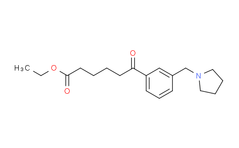 CAS No. 898771-07-8, Ethyl 6-oxo-6-[3-(pyrrolidinomethyl)phenyl]hexanoate