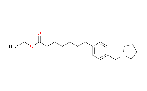 CAS No. 898777-16-7, Ethyl 7-oxo-7-[(4-pyrrolidinomthyl)phenyl]heptanoate