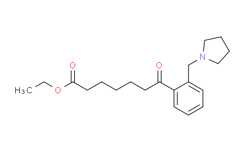CAS No. 898775-36-5, Ethyl 7-oxo-7-[2-(pyrrolidinomethyl)phenyl]heptanoate