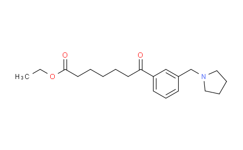 CAS No. 898771-10-3, Ethyl 7-oxo-7-[3-(pyrrolidinomethyl)phenyl]heptanoate