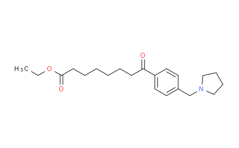 MC667931 | 898777-19-0 | Ethyl 8-oxo-8-[(4-pyrrolidinomthyl)phenyl]octanoate