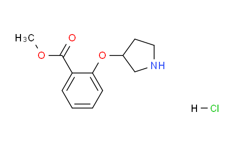 CAS No. 1219972-41-4, Methyl 2-(pyrrolidin-3-yloxy)benzoate hydrochloride