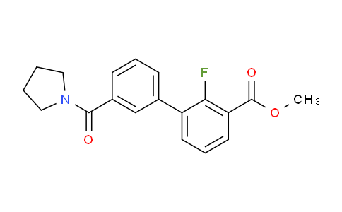 CAS No. 1381944-51-9, Methyl 2-fluoro-3'-(pyrrolidine-1-carbonyl)-[1,1'-biphenyl]-3-carboxylate