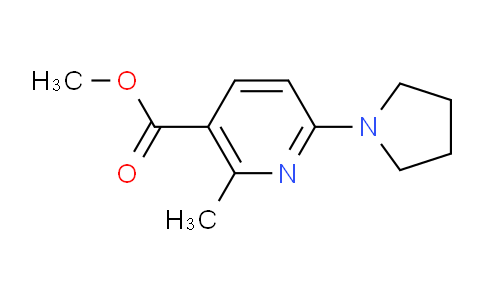 CAS No. 1355233-23-6, Methyl 2-methyl-6-(pyrrolidin-1-yl)nicotinate