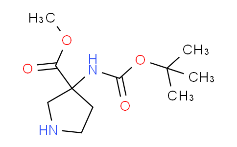 CAS No. 1382035-21-3, Methyl 3-((tert-butoxycarbonyl)amino)pyrrolidine-3-carboxylate