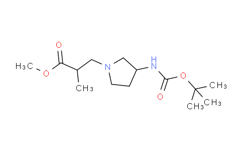 CAS No. 886364-48-3, Methyl 3-(3-((tert-butoxycarbonyl)amino)pyrrolidin-1-yl)-2-methylpropanoate
