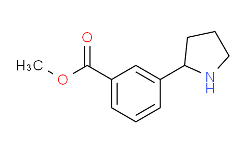 CAS No. 908334-14-5, Methyl 3-(pyrrolidin-2-yl)benzoate