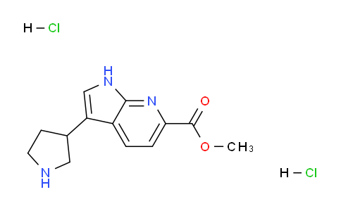 CAS No. 1416438-16-8, Methyl 3-(pyrrolidin-3-yl)-1H-pyrrolo[2,3-b]pyridine-6-carboxylate dihydrochloride