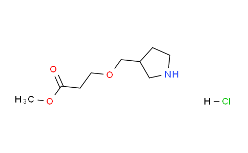 CAS No. 1220017-08-2, Methyl 3-(pyrrolidin-3-ylmethoxy)propanoate hydrochloride
