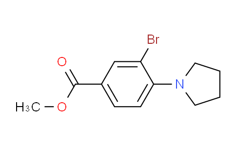 CAS No. 1131594-16-5, Methyl 3-bromo-4-(pyrrolidin-1-yl)benzoate